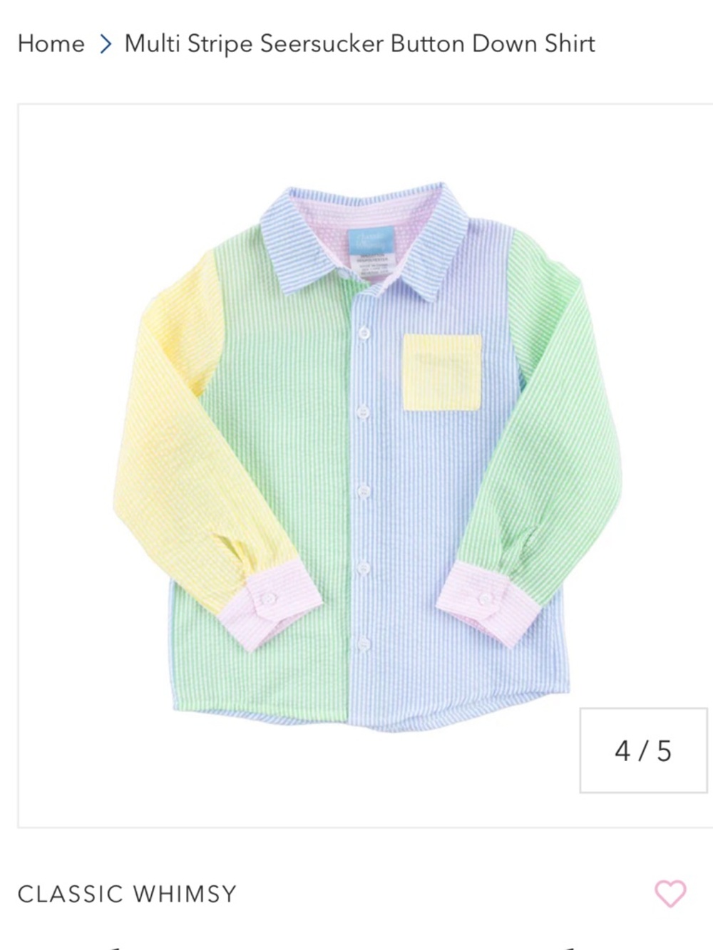 🌊 Classic Whimsy Multi Stripe Seersucker Button Down Shirt